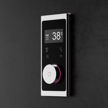  - Steinberg 390 iFlow Bateria wannowo-prysznicowa elektroniczna z cyfrowym wyświetlaczem chrom/czarny  3904645 - 390 4645 - Łazienki Szydłowski