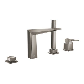 - GROHE-Allure Brilliant 4 otworowa bateria wannowa kolor brushed hard graphite 29405AL0 - 29405AL0 - Łazienki Szydłowski
