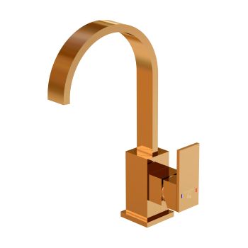 - Steinberg 135 bateria umywalkowa z zestawem odpływowym z cięgnem, rose gold 1351501RG - 135 1501 RG - Łazienki Szydłowski