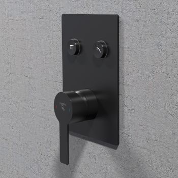  - Steinberg Sensual Rain podtynkowa bateria jednouchwytowa do 2 odbiorników czarny mat 39022213S - 390 2221 3 S - Łazienki Szydłowski