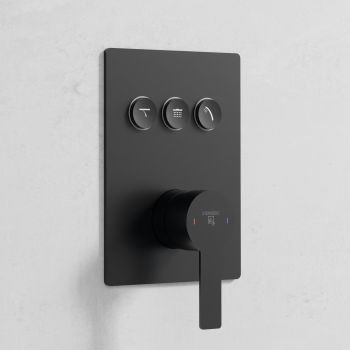  - STEINBERG Sensual Rain podtynkowa bateria jednouchwytowa do 3 odbiorników czarny mat 39022313S - 390 2231 3 S - Łazienki Szydłowski