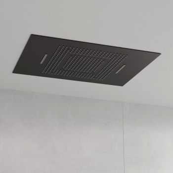 - Steinberg 390 Sensual Rain deszczownica 80 x 60 cm zestaw, 3 rodzaje strumienia kolor czarny mat 3906831S - 390 6831 S - Łazienki Szydłowski