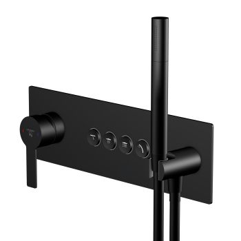  - Steinberg Sensual Rain podtynkowa bateria jednouchwytowa do 4 odbiorników czarny mat 39022422S - 390 2242 2 S - Łazienki Szydłowski