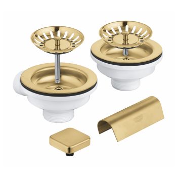 - GROHE-Zestaw odpływowy do zlewozmywaka dwukomorowego 40999GN0 - 40999GN0 - Łazienki Szydłowski