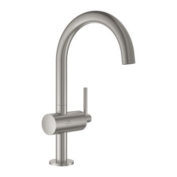 - GROHE-Atrio Bateria umywalkowa, Rozmiar L stal nierdzewna 24362DC0 - 24362DC0 - Łazienki Szydłowski