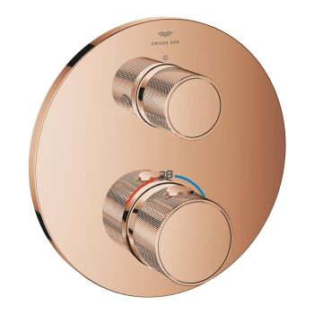  - GROHE-Atrio Private Collection Termostatyczna bateria prysznicowa do obsługi dwóch wyjść wody, pokrętła z nakładką warm sunset 24396DA0 - 24396DA0 - Łazienki Szydłowski