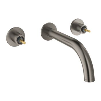 - GROHE-Atrio Private Collection Trzyotworowa bateria umywalkowa Rozmiar M brushed hard graphite 20587AL0 - 20587AL0 - Łazienki Szydłowski