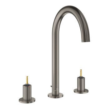 - GROHE-Atrio Private Collection Trzyotworowa bateria umywalkowa 1/2″ Rozmiar L brushed hard graphite 20593AL0 - 20593AL0 - Łazienki Szydłowski