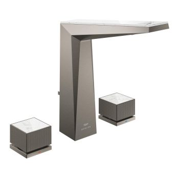 - GROHE-Allure Brilliant Private Collection Trzyotworowa bateria umywalkowa Rozmiar L brushed hard graphite 20671AL0 - 20671AL0 - Łazienki Szydłowski