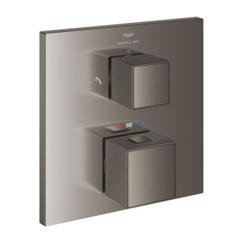 - GROHE-Allure Brilliant Termostatyczna bateria prysznicowa do obsługi dwóch wyjść wody brushed hard graphite 24428AL0 - 24428AL0 - Łazienki Szydłowski