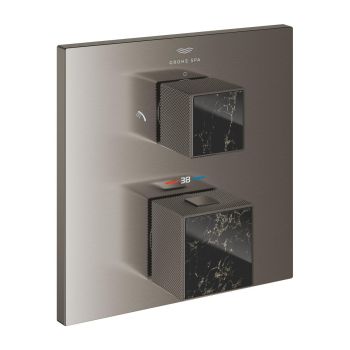 - GROHE-Allure Brilliant Termostatyczna bateria prysznicowa do obsługi dwóch wyjść wody brushed hard graphite 24430AL0 - 24430AL0 - Łazienki Szydłowski