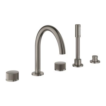 - GROHE-Atrio Private Collection 5-otworowa bateria wannowa brushed hard graphite 25226AL0 - 25226AL0 - Łazienki Szydłowski