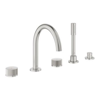 - GROHE-Atrio Private Collection 5-otworowa bateria wannowa stal nierdzewna 25226DC0 - 25226DC0 - Łazienki Szydłowski