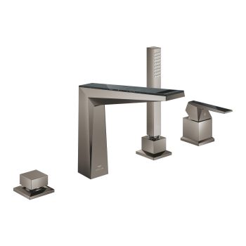 - GROHE-Allure Brilliant Private Collection 4-otworowa bateria wannowa brushed hard graphite 29527AL0 - 29527AL0 - Łazienki Szydłowski