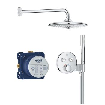 - GROHE-Grohtherm SmartControl Podtynkowy zestaw prysznicowy z deszczownicą Euphoria 260 chrom 34867000 - 34867000 - Łazienki Szydłowski