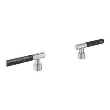 - GROHE-Atrio Private Collection Pokrętła wykonane z materiału Vanilla Noir Caesarstone stal nierdzewna 48459DC0 - 48459DC0 - Łazienki Szydłowski