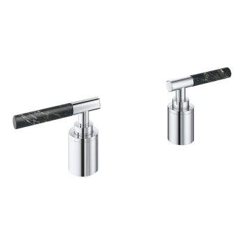 - GROHE-Atrio Private Collection Pokrętła wykonane z materiału Vanilla Noir Caesarstone chrom 48465000 - 48465000 - Łazienki Szydłowski