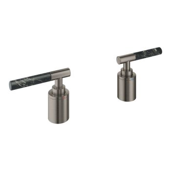 - GROHE-Atrio Private Collection Pokrętła wykonane z materiału Vanilla Noir Caesarstone brushed hard graphite 48465AL0 - 48465AL0 - Łazienki Szydłowski