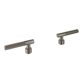 - GROHE-Atrio Private Collection Radełkowane pokrętła brushed hard graphite 48646AL0 - 48646AL0 - Łazienki Szydłowski