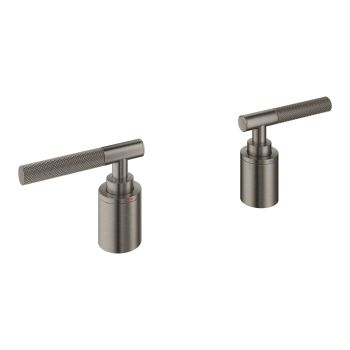 - GROHE-Atrio Private Collection Radełkowane pokrętła brushed hard graphite 48651AL0 - 48651AL0 - Łazienki Szydłowski