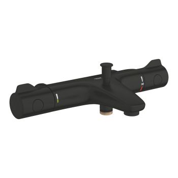 - GROHE-Grohtherm 800 Bateria wannowa z termostatem, czarny mat 1022062430 - 1022062430 - Łazienki Szydłowski