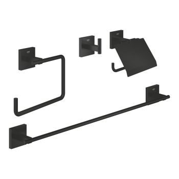 - GROHE-Start Cube Zestaw akcesoriów łazienkowych 4 w 1 czarny mat 411152430 - 411152430 - Łazienki Szydłowski