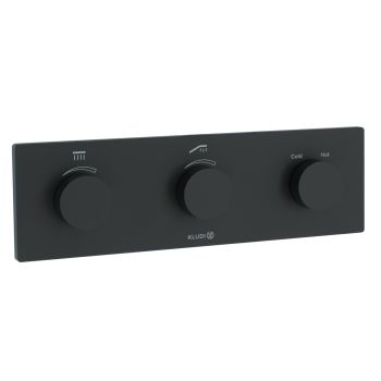 - KLUDI PUSHTRONIC elektroniczny termostat podtynkowy czarny mat 3830039-00 - 383003900 NB - Łazienki Szydłowski