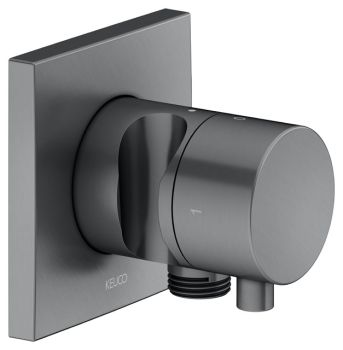  - KEUCO IXMO Podtynkowy dwudrożny zawór odcinająco przestawny z przyłączem węża i uchwytem słuchawki prysznicowej chrom czarny szczotkowany 59557131202 - 59557131202 - Łazienki Szydłowski