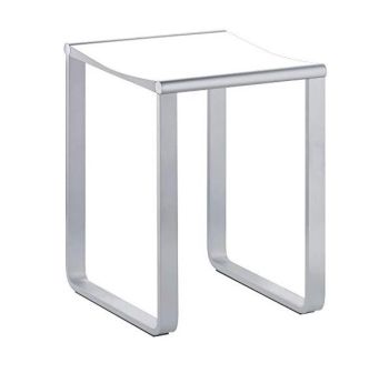  - KEUCO Plan Stołek łazienkowy chrom/biały (RAL 9010) 14982010051 - 14982010051 - Łazienki Szydłowski