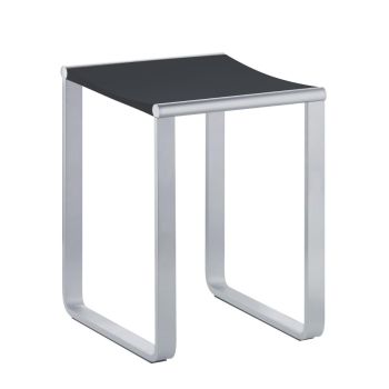  - KEUCO Plan Stołek łazienkowy aluminium srebro eloksalowane (E6 EV1)/czarno-szary (RAL 7021) 14982170037 - 14982170037 - Łazienki Szydłowski