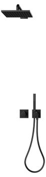 - KEUCO IXMO System prysznicowy, armatura termostatyczna na 2 odbiorniki, głowica prysznicowa, kwadratowa czarny mat 59653370802 - 59653370802 - Łazienki Szydłowski