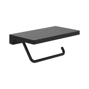 - Villeroy&Boch Elements Striking uchwyt na papier z półką, czarny mat TVA152023000K5 - TVA152023000K5 - Łazienki Szydłowski