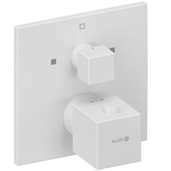  - KLUDI DECUS bateria wannowo prysznicowa z termostatem, do Kludi Slim Boxx 88022 biały mat 548105375 - 548105375 - Łazienki Szydłowski