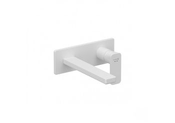 - KLUDI RENON ścienna bateria umywalkowa 210 mm biały mat 422445375 - 422445375 - Łazienki Szydłowski