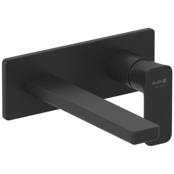 - KLUDI RENON ścienna bateria umywalkowa 240 mm czarny mat 422453975 - 422453975 - Łazienki Szydłowski