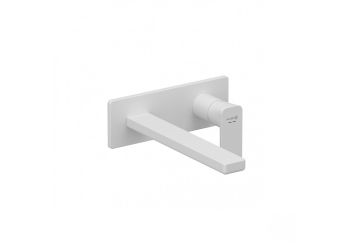 - KLUDI RENON ścienna bateria umywalkowa 240 mm biały mat 422455375 - 422455375 - Łazienki Szydłowski