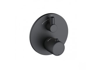  - KLUDI ZENTA SL podtynkowa bateria prysznicowa z termostatem do elementu podtynkowego KLUDI-SLIM.BOXX 88022 czarny mat 388853945 - 388853945 - Łazienki Szydłowski