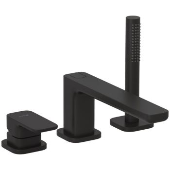 - KLUDI RENON bateria 3 otworowa wannowo prysznicowa czarny mat 424483975 - 424483975 - Łazienki Szydłowski