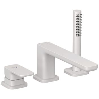  - KLUDI RENON bateria 3 otworowa wannowo prysznicowa biały mat 424485375 - 424485375 - Łazienki Szydłowski