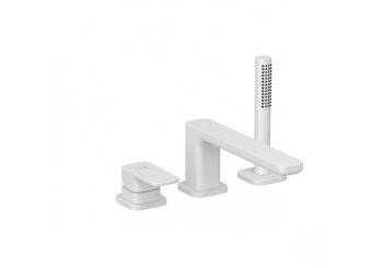 - KLUDI RENON bateria 3 otworowa wannowo prysznicowa biały mat 424485375 - 424485375 - Łazienki Szydłowski