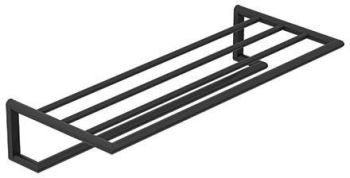  - KLUDI Vela R wieszak na ręcznik kąpielowy z półką czarny mat 5898939 - 5898939 - Łazienki Szydłowski