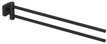  - KLUDI Vela S wieszak na ręczniki 44 cm czarny mat 2597739 - 2597739 - Łazienki Szydłowski