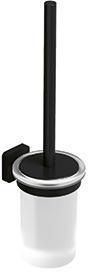  - KLUDI Vela S zestaw ze szczotką do WC czarny mat 2597439 - 2597439 - Łazienki Szydłowski