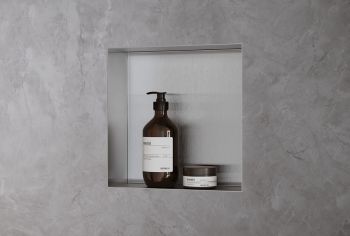 - HANSGROHE XtraStoris Minimalistic wnęka ścienna 30 x 30 cm kolor stal szlachetna szczotkowana 56073800 - 56073800 - Łazienki Szydłowski