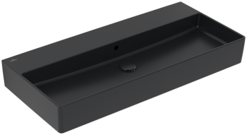  - VILLEROY&BOCH Memento 2.0 Umywalka 100 x 47 cm, z przelewem Pureblack CeramicPlus 4A221JR7 - 4A221JR7 - Łazienki Szydłowski