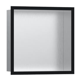  - HANSGROHE XtraStoris Individual Wnęka ścienna 300 x 300 x 100 mm Stal Szlachetna Szczotkowana z ozdobną ramką Czarny Mat 56097670 - 56097670 - Łazienki Szydłowski