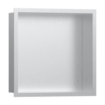 - HANSGROHE XtraStoris Individual Wnęka ścienna 30 x 30 x 10 cm stal z ozdobną ramką stal szlachetna szczotkowana 56097800 - 56097800 - Łazienki Szydłowski
