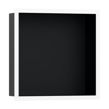  - HANSGROHE XtraStoris Individual Wnęka ścienna 30 x 30 x 10 cm czarny mat z ozdobną ramką  biały mat 56098700 - 56098700 - Łazienki Szydłowski