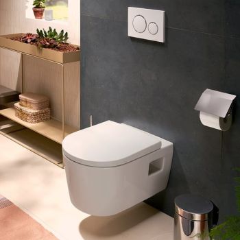  - HANSGROHE  EluPura Original S Miska wisząca WC 54 x 36 cm AquaChannel Flush, z deską WC kolor biały 60207450 - 60207450 - Łazienki Szydłowski