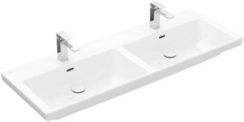  - VILLEROY&BOCH Subway 3.0 Umywalka meblowa podwójna 130 x 47,5 cm  z przelewem, Nieszlifowany biały CeramicPlus 4A71D6R1 - 4A71D6R1 - Łazienki Szydłowski